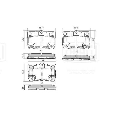 Колодки тормозные дисковые задние TRIALLI PF4109