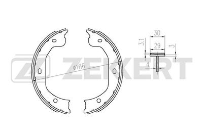 Колодки тормозные барабанные SB NAGAMOCHI BS51005