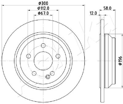 Диск тормозной задний MERCEDES-BENZ A447423001207