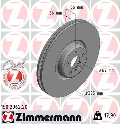 Диск тормозной ZIMMERMANN 150296220