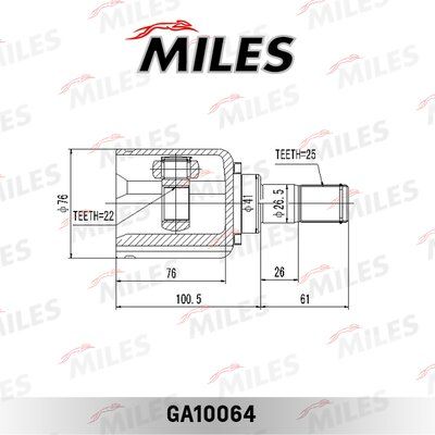 ШРУС внутренний Miles GA10064