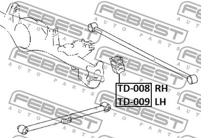 Отбойник амортизатора заднего FEBEST TD008