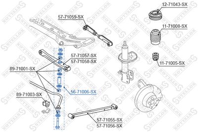 Тяга стабилизатора заднего STELLOX 5671006SX