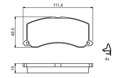 Колодки тормозные дисковые передние BOSCH 0986424465