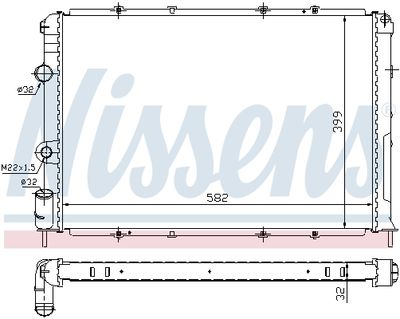 Радиатор системы охлаждения NISSENS 63938A