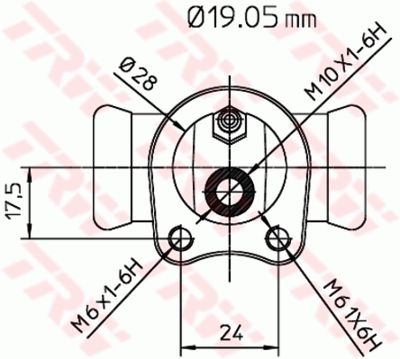 Цилиндр тормозной задний TRW BWD119