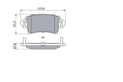 Колодки тормозные дисковые BOSCH 0986494043