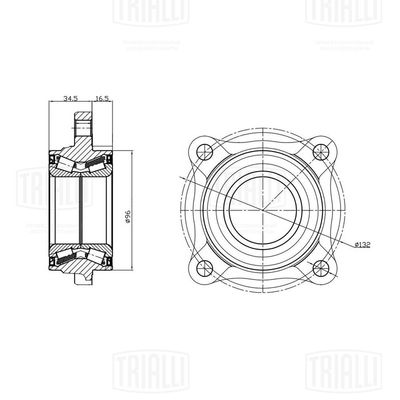 Ступица с подшипником передняя TRIALLI MR1900