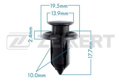 Клипса крепежная Zekkert BE2183
