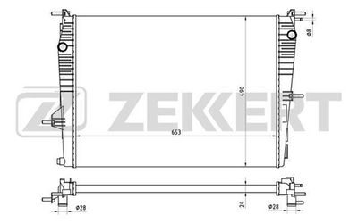 Радиатор охлаждения двигателя Zekkert MK1073