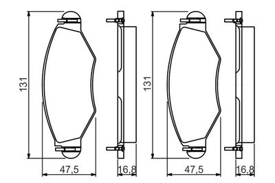 Колодки тормозные дисковые BOSCH 0986495244