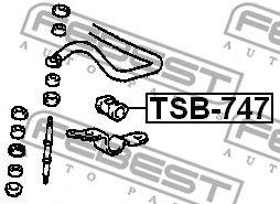 Втулка стабилизатора переднего FEBEST TSB747