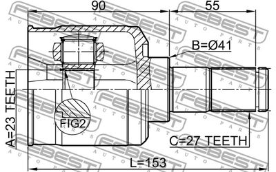 ШРУС внутренний левый FEBEST 1211TUC20AT
