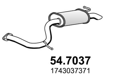 Глушитель задняя часть ASSO 547037
