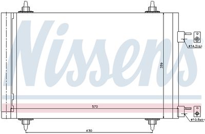 Радиатор кондиционера NISSENS 94758