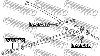 Сайлентблок заднего рычага FEBEST BZAB016