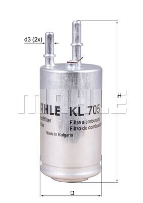 Фильтр топливный MAHLE KL705