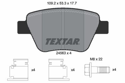 Колодки тормозные дисковые TEXTAR 2456301