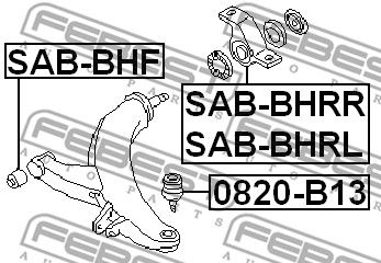 Сайлентблок рычага переднего FEBEST SABBHF
