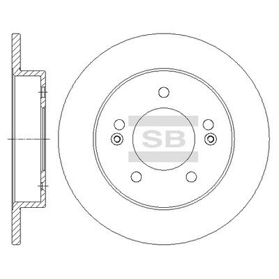 Диск тормозной задний SANGSIN SD1106