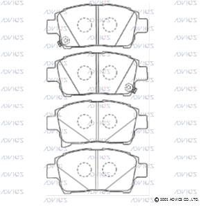Колодки тормозные дисковые ADVICS SN686P