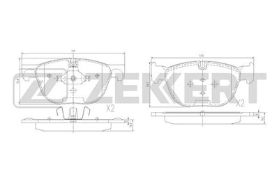 Колодки тормозные дисковые передние Zekkert BS1947