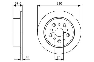 Диск тормозной BOSCH 0986479R25