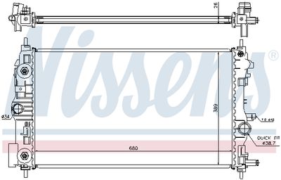 Радиатор системы охлаждения NISSENS 630724