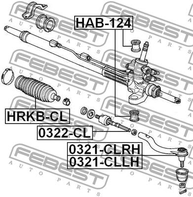 Тяга рулевая FEBEST 0322CL