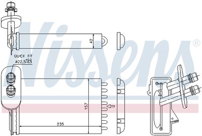 Радиатор отопителя NISSENS 73921