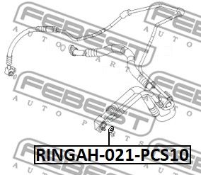 Кольцо уплотнительное трубки кондиционера FEBEST RINGAH021PCS10