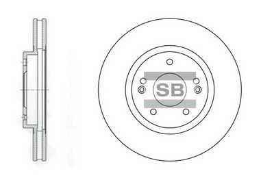 Диск тормозной передний SANGSIN SD1060
