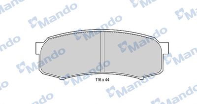 Колодки тормозные дисковые Mando MBF015845