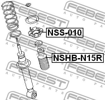 Пыльник амортизатора заднего FEBEST NSHBN15R