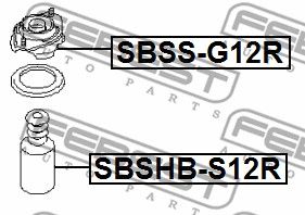 Пыльник и отбойник амортизатора заднего FEBEST SBSHBS12R