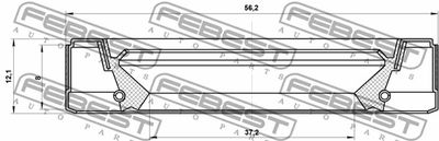 Сальник передней полуоси FEBEST 95GEY39560812C