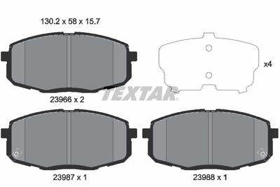 Колодки тормозные передние TEXTAR 2396601
