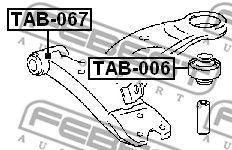 Сайлентблок рычага переднего задний FEBEST TAB006