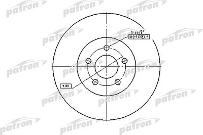 Диск тормозной передний PATRON PBD5381