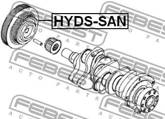 Шкив коленвала Hyundai/Kia 231243E020