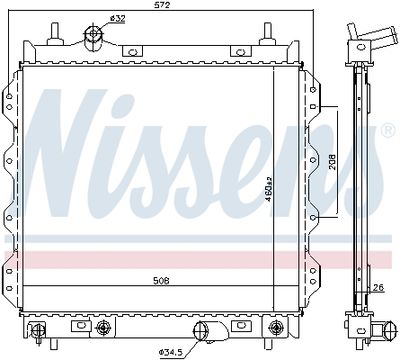 Радиатор системы охлаждения NISSENS 61002