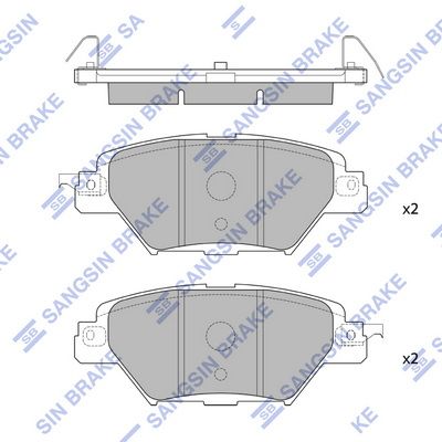 Колодки тормозные задние SANGSIN SP4120