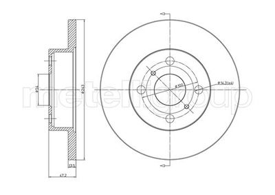 Диск тормозной передний BAPCO BD0050