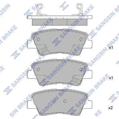 Колодки тормозные SANGSIN SP4458