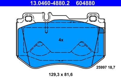 Колодки тормозные дисковые MERCEDES-BENZ A0004209503