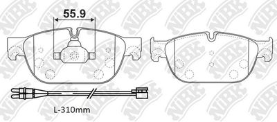 Колодки тормозные передние с датчиком NIBK PN42001W