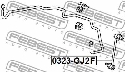 Тяга стабилизатора переднего FEBEST 0323GJ2F