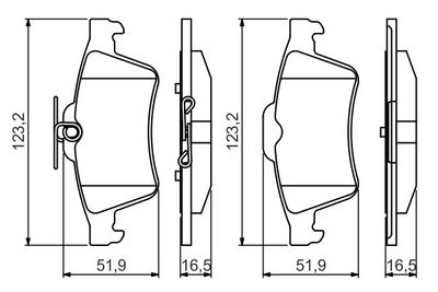 Колодки тормозные дисковые задние BOSCH 0986495216