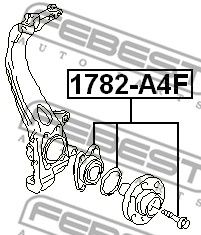Ступица передняя комплект FEBEST 1782A4F