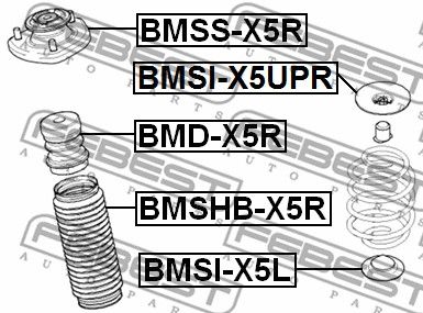 Проставка пружины задней нижняя FEBEST BMSIX5L